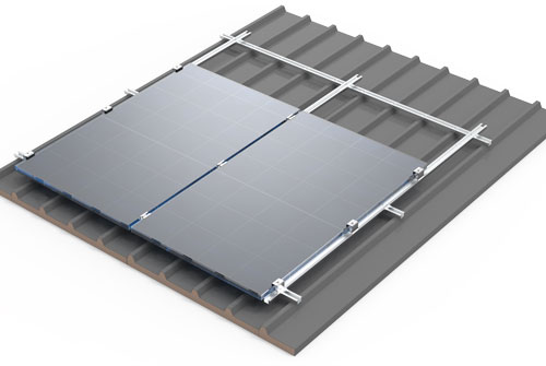 Support system for PV panels on industrial roofs